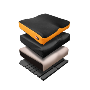 Spex XLella Classic Cushion with foam layers, incontinence cover, and bariatric positioning base.