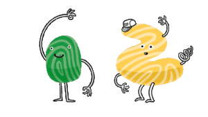 Bounce and Space Wonderseat characters