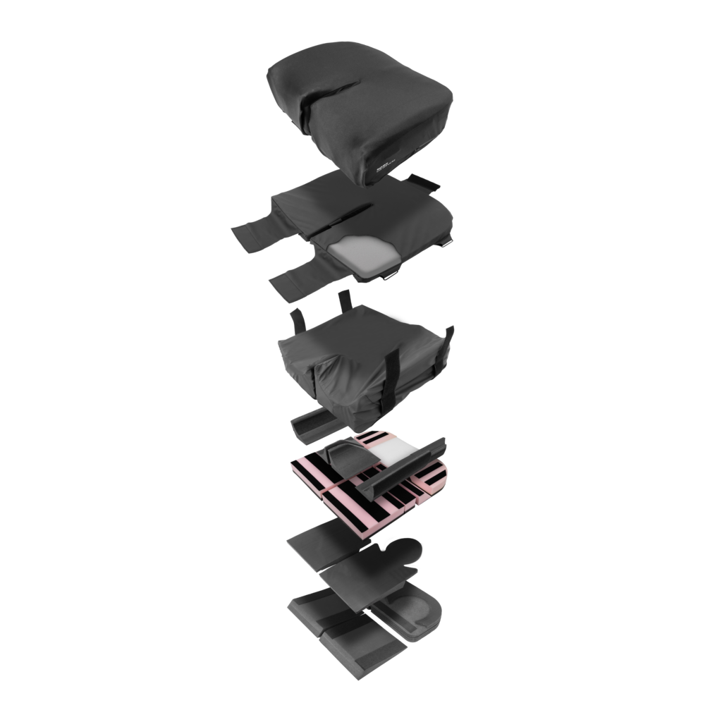 Exploded image of Constructa Flex cushion on a white background.