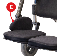 Spex lateral attached to the footplate to provide further lateral support 